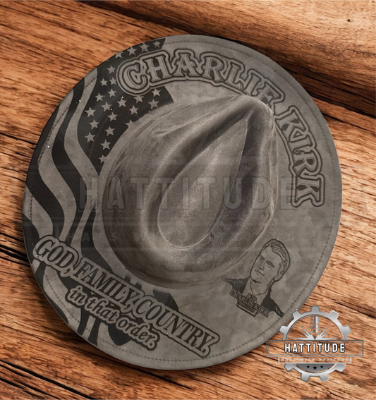 Tribute to Charlie Kirk Cowboy Hat